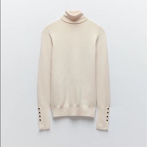 ZARA HIGH COLLAR KNIT SWEATER